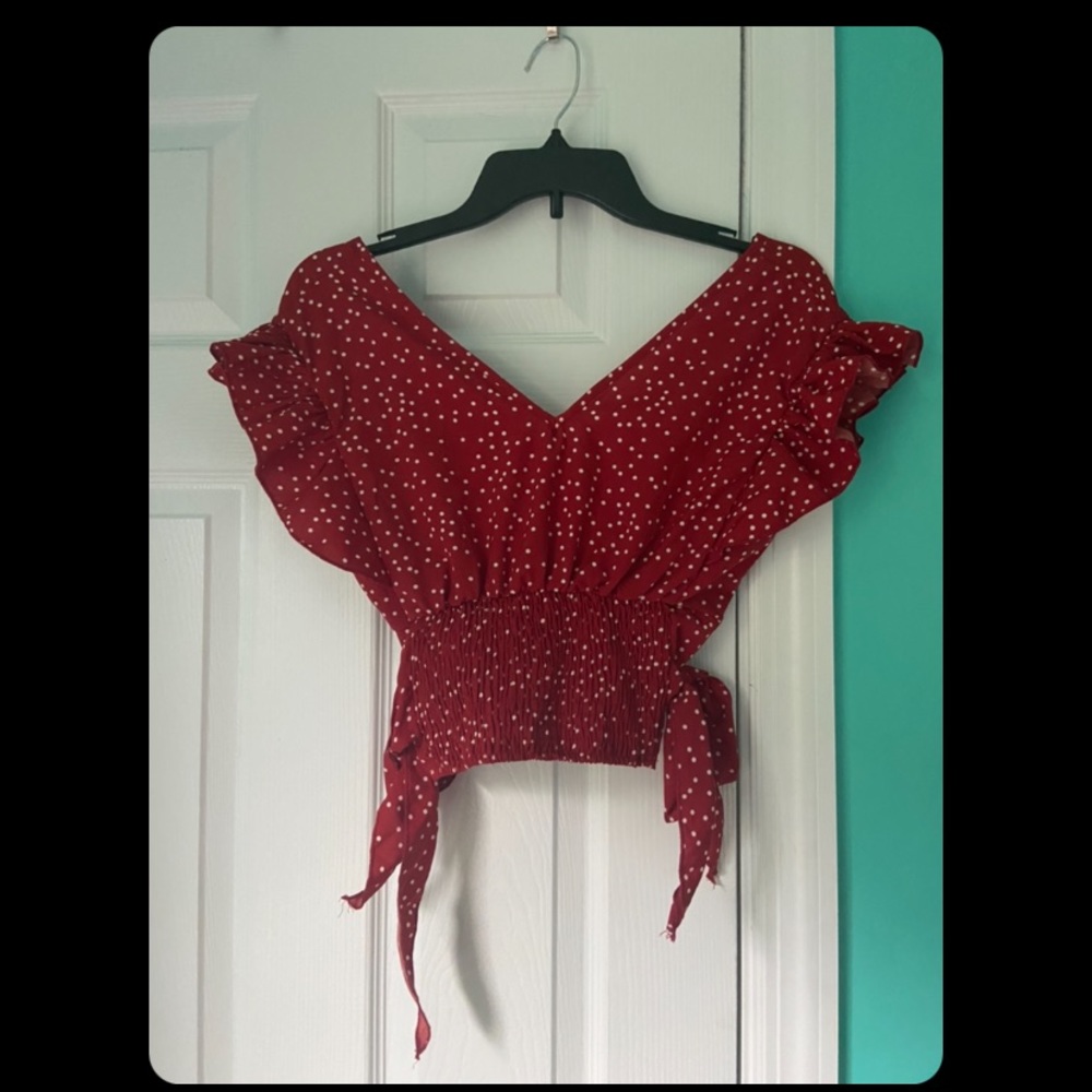 SHEIN red polka dot top